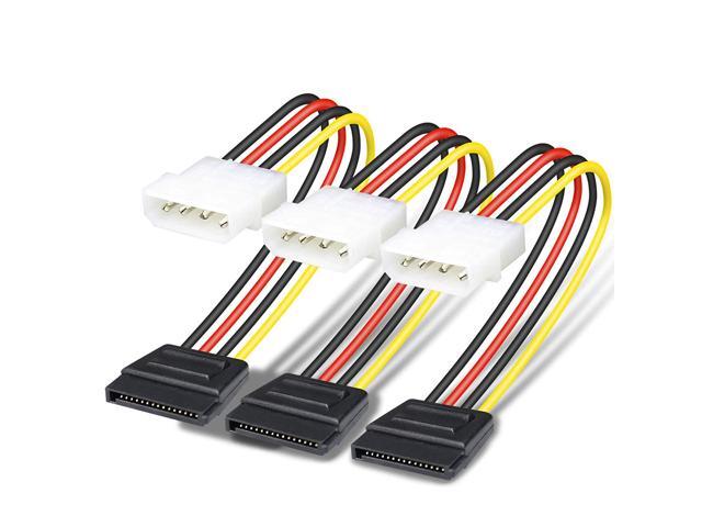 SATA to Molex Benfei 3 Pack 4 Pin Molex to SATA Power Cable - 10 Inches