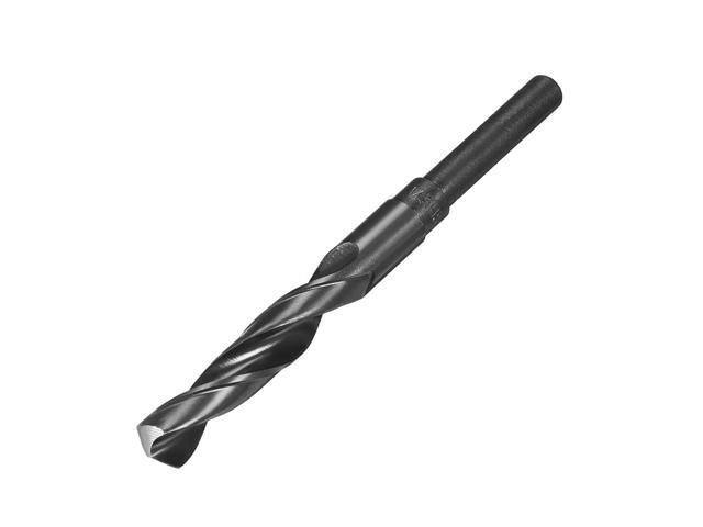 uxcell Reduced Shank Drill Bit 145mm High Speed Steel HSS 9341 Black Oxide with 1/2 Inch Straight Shank