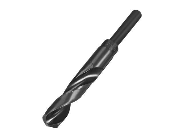 uxcell Reduced Shank Drill Bit 17mm High Speed Steel HSS 9341 Black Oxide with 1/2 Inch Straight Shank