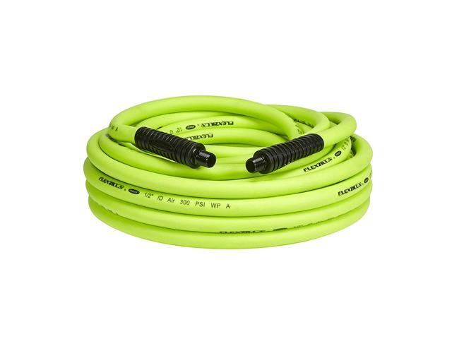 Flexzilla Air Hose 1/2 in x 50 ft 1/2 in MNPT Fittings Heavy Duty Lightweight Hybrid ZillaGreen - HFZ1250YW4