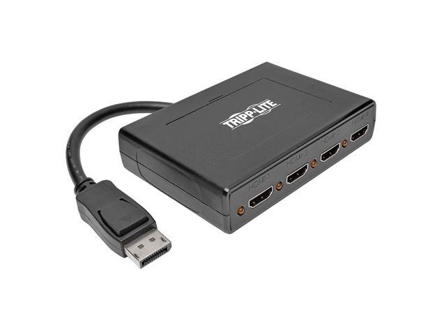 Tripp Lite 4-Port DisplayPort to HDMI Multi Stream Transport Hub MST DP 12 DP to HDMI 3840x2160 4K x 2K @ 24/30Hz (B156-004-HD-V2)Black