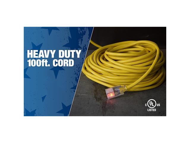 Southwire 02589SW Outdoor Extension Cord 12/3 American Made SJTW Heavy Duty 3