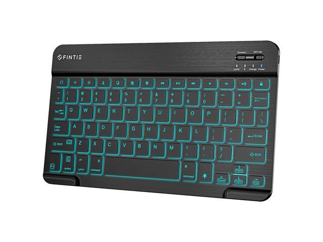 Fintie 10 Inch Wireless Bluetooth Keyboard - [7 Color Backlit] Ultra-Slim Portable for iPad 102' iPad Air iPad Pro iPad 97 2018 iPad 2017