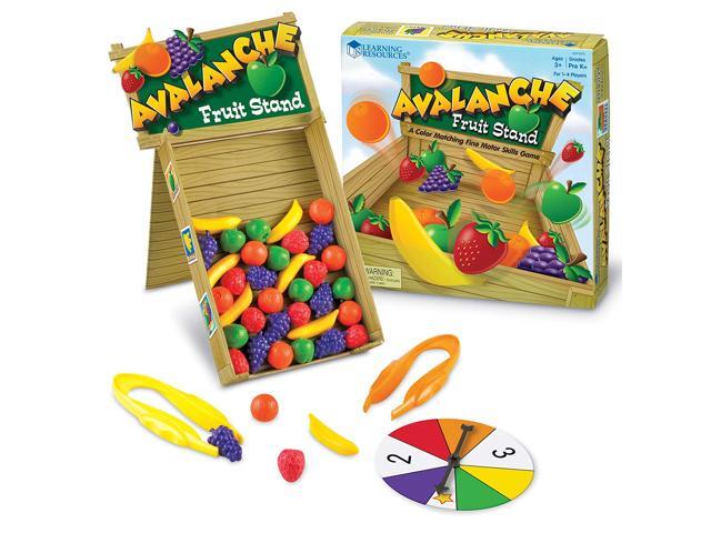 Learning Resources Avalanche Fruit Stand Fine Motor/Grip Game 42 Piece Set Ages 3+