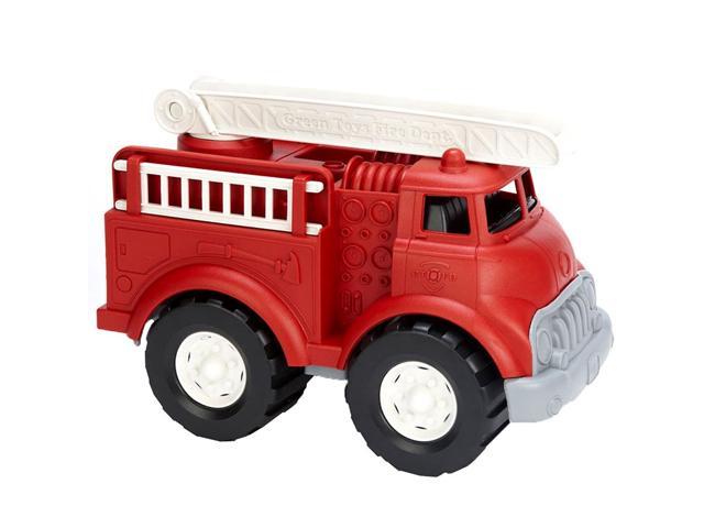 Green Toys Fire Truck - BPA Free Phthalates Free Imaginative Play Toy for Improving Fine Motor Gross Motor Skills Toys for Kids