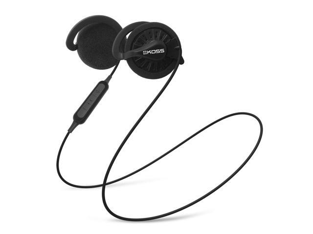Koss KSC35 Wireless Bluetooth Ear Clip Headphones in-Line Microphone with Remote 6+ Hour Battery Life Black