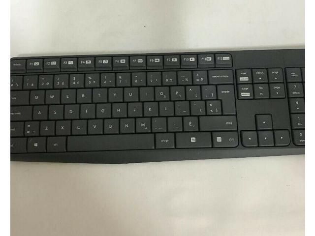 Recertified - Replacement Logitech K235 Wireless French Keyboard Only - Gray (No Battery Co