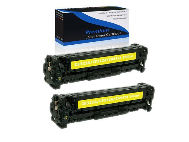 2 Pack Cb542a 125A Toner Cartridge Yellow For Hp Color Laserjet Cm1312nfi Cp1215