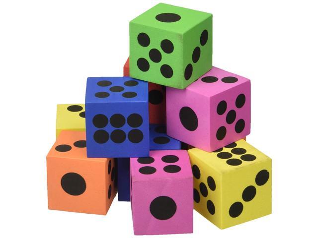 Fun Express Large Foam Playing Dice (1 dz)