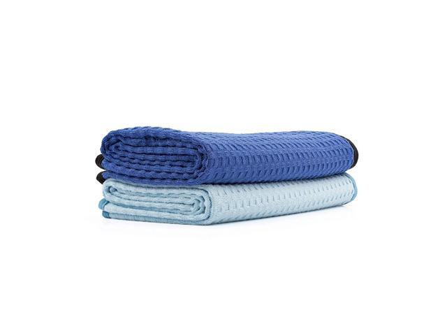 The Rag Company (2-Pack) Dry Me A River Jr 20 in x 40 in Professional Korean 70/30 Microfiber Waffle-Weave Drying & Detailing Towels with Silky