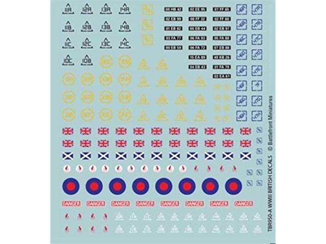 WWIII Team Yankee: British Decal Set (x4) (TBR950)