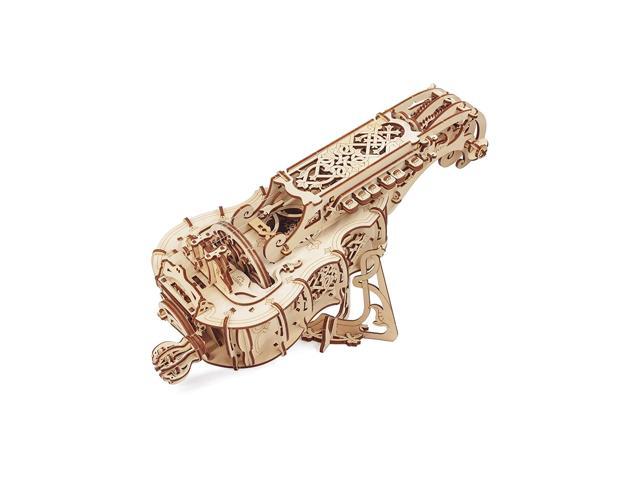 UGears Hurdy-Gurdy 3D Puzzle Wooden Musical Model Brain Teaser DIY Craft Set - Valentines Gift for Her and Him