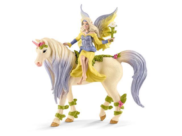 SCHLEICH bayala Fairy Sera with Blossom Unicorn Imaginative Toy for Kids Ages 5-12