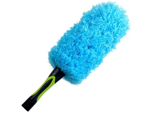 EVERSPROUT Flexible Microfiber Feather Duster 17-inch Brush Head with Handle Lightweight Attracts Dust Twists onto Standard Acme Threaded