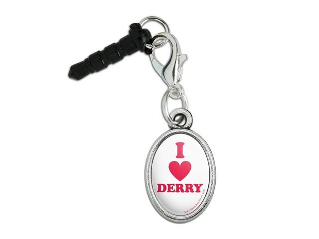 GRAPHICS & MORE IT: Chapter 2 I Love Derry Mobile Cell Phone Headphone Jack Oval Charm fits iPhone iPod Galaxy