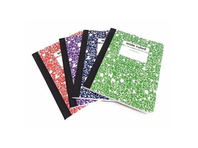 UPC 921469000250 product image for Staples Wide-Rule Composition Book 9-3/4 Inch x 7-1/2 Inch, Assorted Colors (4 P | upcitemdb.com