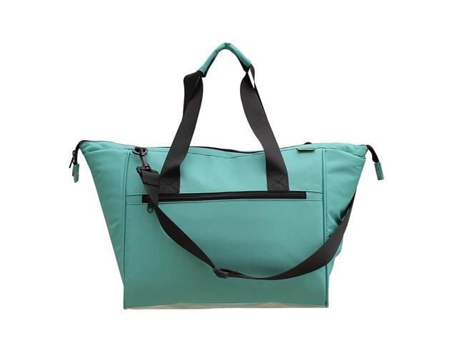 Large Insulated Grocery Shopping Tote Bag with Removable Lining Leakproof Teal Converts to a Handbag Carry Tote Adjustable Shoulder Strap For