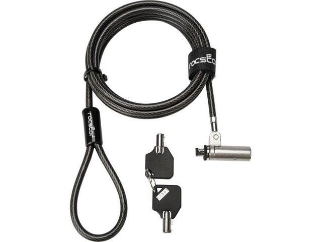 Rocbolt R20 Slim Laptop Security Cable W/ Key Lock & 2 Keys 10Mm Lock Head