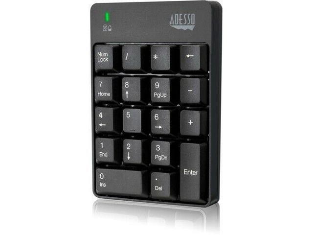 Adesso WKB-6010UB - Wireless Spill Resistant 18-Key Numeric Keypad