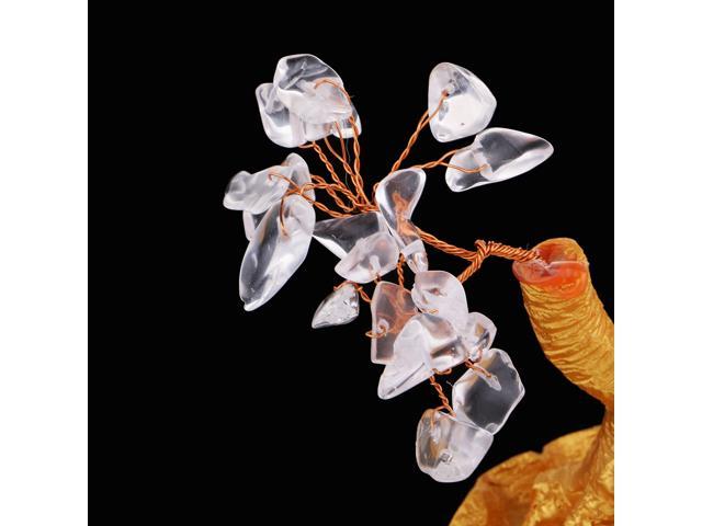 Mini Feng Shui Bring Wealth Luck Tree Crystal Money Tree Purse White (745270184110 Toys & Games Toys) photo