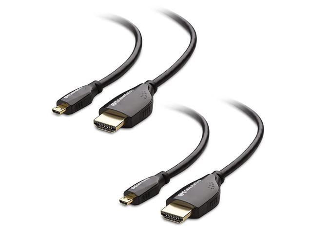 2Pack High Speed HDMI to Micro HDMI Micro HDMI to HDMI 4K Resolution Ready 3 Feet