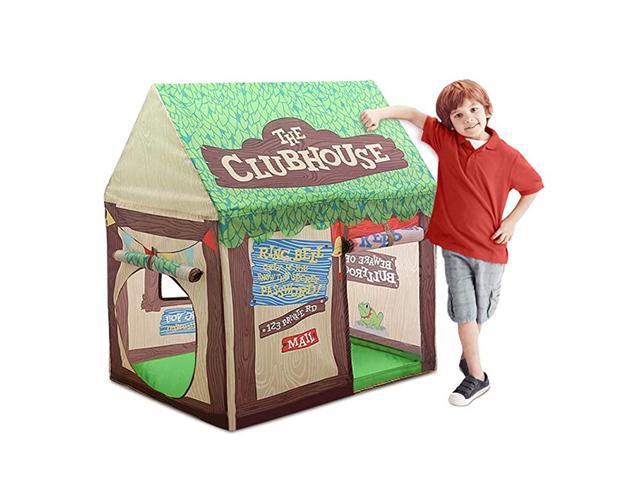 Clubhouse Tent Kids Play Tents for Boys School Toys for Indoor and Outdoor Games Children Playhouse with Rollup Door and Windows