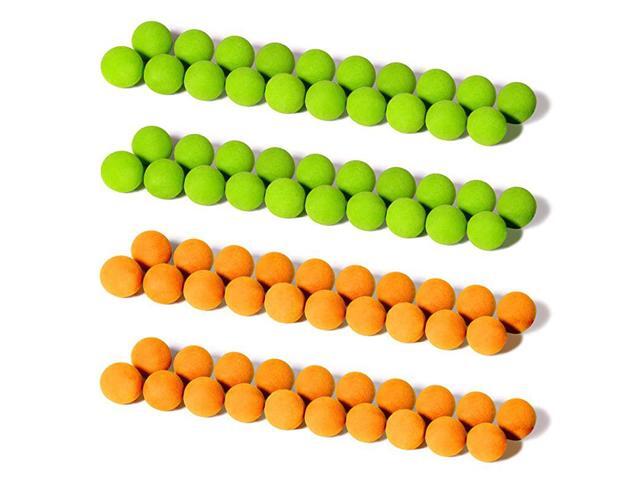 Foam Fire Replacement Balls Pack of 80 40 Green + 40 Orange
