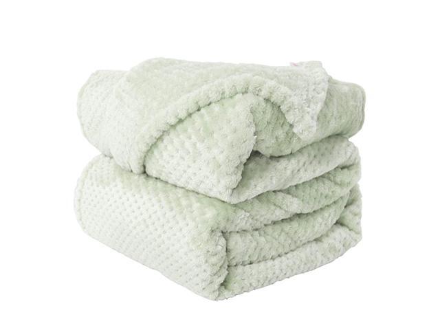 Flannel Fleece Bed Blankets FullQueen SizeSoft Warm Microfiber BlanketMesh Fuzzy Plush 330GSM Lightweight Decorative Solid Blankets for Bed 78 x 90