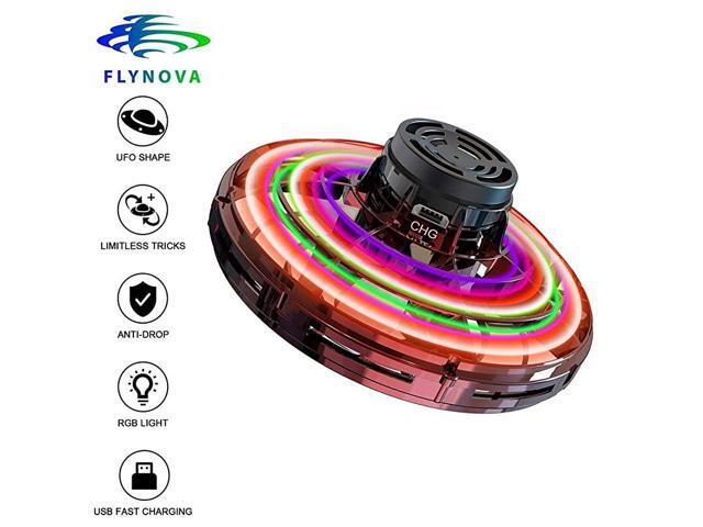 Mini Drone Flying ToyUFO Drone Helicopter Flying Spinner for Kids or Adults Free Flight Paths with 360° Rotating and Shinning Led Lights Use for