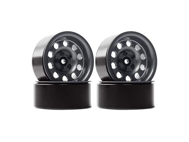 22 Inch Beadlock Wheel Rim for 110 RC Crawler Axial SCX10 RR10 90053 AX10 Wraith 90056 90045 90048 YETI Metal 4PcsSet Grey