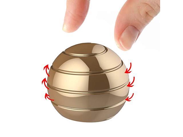 Kinetic Desk ToysFull Body Optical Illusion Fidget Spinner BallGifts for MenWomenKids Gold