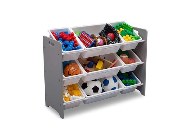 MySize 9 Bin Plastic Toy Organizer Grey