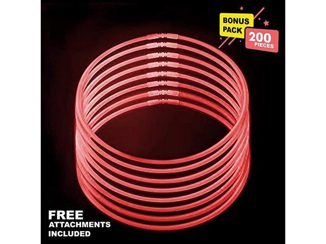 20 Inch Glowstick Necklace with Connectors Kid Safe amp NonToxic Neckwear Great for Parties Weddings Halloween amp Christmas with Glows up to