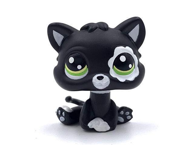 CustomMade Baby for Short Hair Cat 2249 Black Body White Flower Eyes 1 Inch Kitty Mini Pet Toys