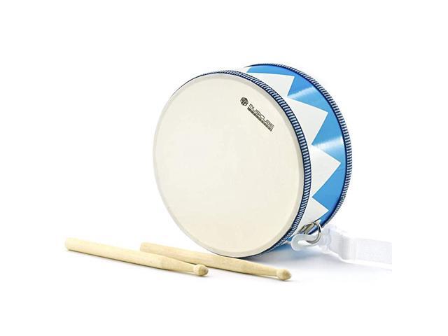 Kids Drum Set 8 Inch Wooden Drum Toys with an Adjustable Strap and 2 Drumsticks Educational Baby Musical Toys Drum Sensory Musical Instrument Toys