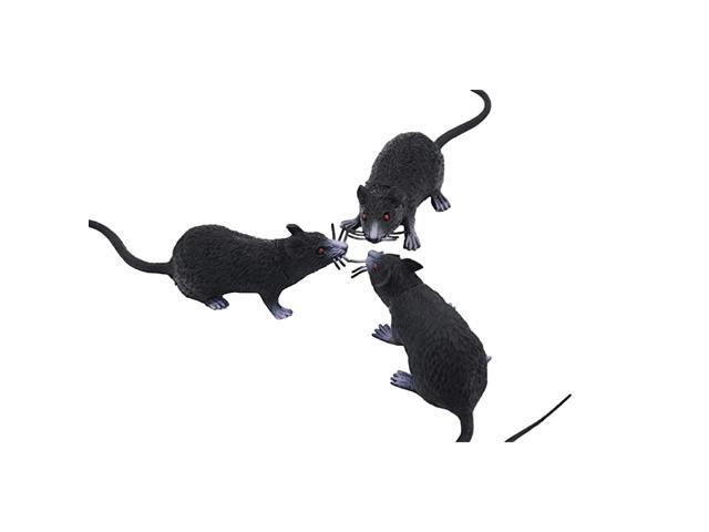 Pack Fake Rat Realistic Mouse Model Halloween Tricks Pranks Props Toy PVC