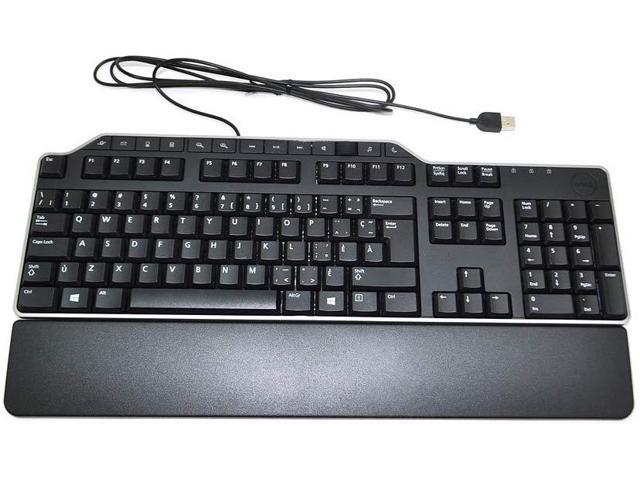 Dell OEMFT3FT 580-AFQS KB522 French Canadian USB Desktop Keyboard Number Pad w/ Palm Rest Multimedia Volume Dial Hotkey Clavier (Black / Silver)