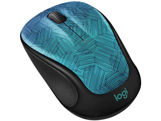 Logitech Color Collection - Mouse - Optical - 5 Buttons - Wireless - 24 GHz - USB Wireless Receiver - Urban Lagoon