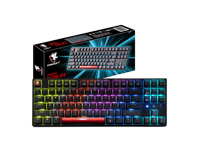 DIGIFAST Mechanical RGB Tenkeyless Gaming Chronus Series Keyboard with Cherry MX Switches - Red Axis
