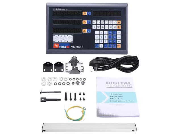 2Axis 5μm Digital Readout Display Linear Scale Encoder DRO Meter Ruler CNC Lathe 