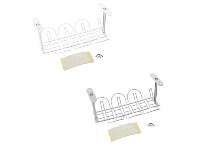 Under Desk Cable Management Tray Wire Cord Power Strip Adapter Organizer Shelf Bracket