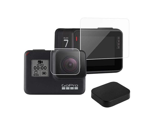Screen Protector Compatible with New Gopro Hero 7 Black 2018 Hero 6 5 Black Action Camera with Lens Protector Lens Cap Cover and Screen Protector