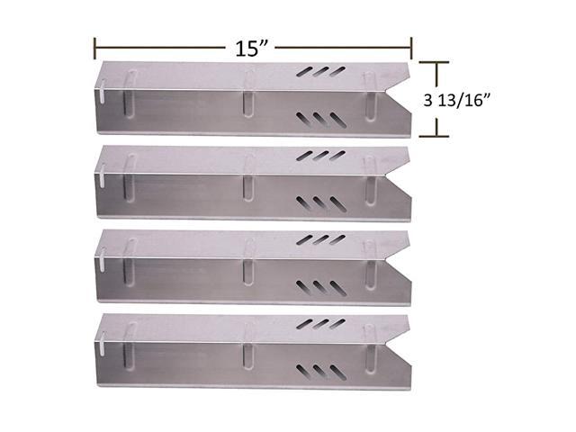SH1591 4pack Stainless Steel Heat Plate for Gas Grill Models Uniflame GBC1059WB Backyard BY1310100113 DynaGlo Better HomeampGarden 15 inch Heat