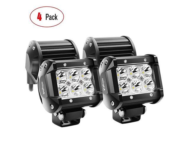 LED Light Bar 4PCS 18W 1260lm Spot led pods Driving Fog Light Off Road Lights Bar Jeep Lamp2 years Warranty