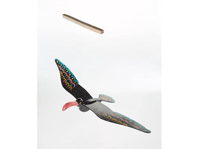 Mobile Birds Collectible Animal Art Wooden Hand Made and Painted Birds in Flight Hanging Decor Perfect for Gifts and Souvenirs Red Northern