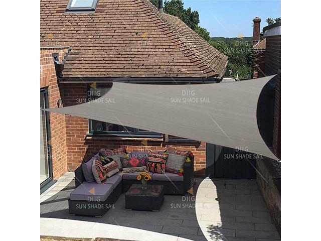 Patio Sun Shade Sail Canopy 12 x 16 Rectangle Shade Cloth Outdoor Cover UV Resistant Sunshade Fabric Awning Shelter for Backyard Lawn Garden