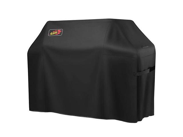 Gas Grill Cover 72inch 34 Burner 600D Heavy Duty Waterproof BBQ Cover with Handles and Adjustable Straps for Most Brands of Grill Black