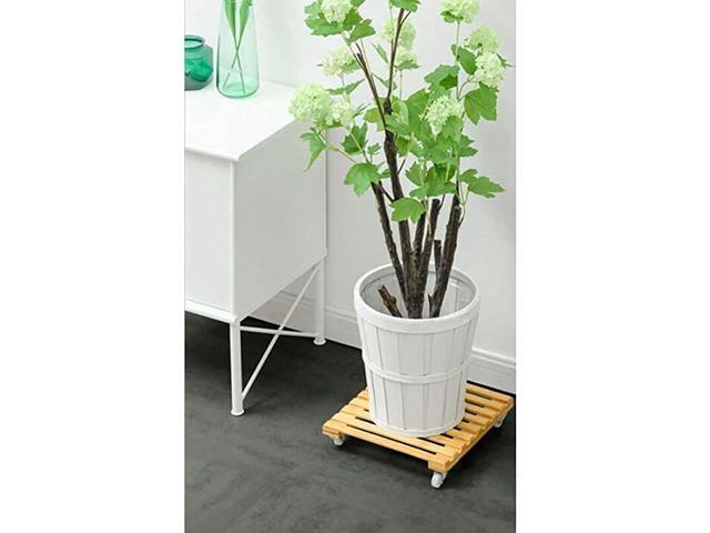 Plant Stand with Wheels Mobile Flower Pot Mover Roller for Patio Outdoor Heavy Duty Plant Caddy with Wheels Rolling Tray 10quotx10quot 1pcs