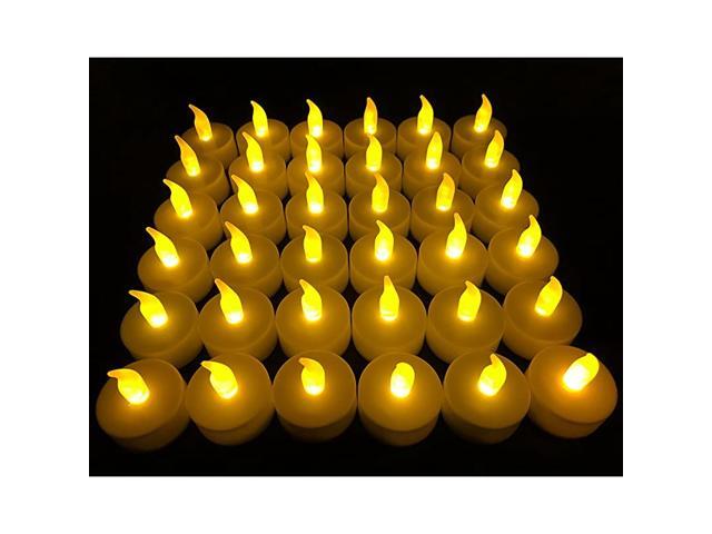 Flameless LED Tea Light Candles 36 PK BatteryPowered Unscented LED Tealight Candles Fake Candles Tealights 36 Pack