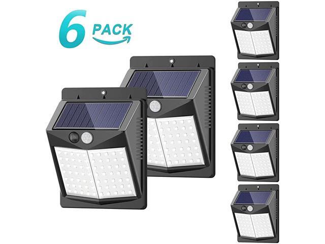 Solar Lights Outdoor 6 Pack3 Modes50LED Motion Sensor Security Lights Solar Security Lights IP 65 Wireless Waterproof Outdoor Lights for Garden